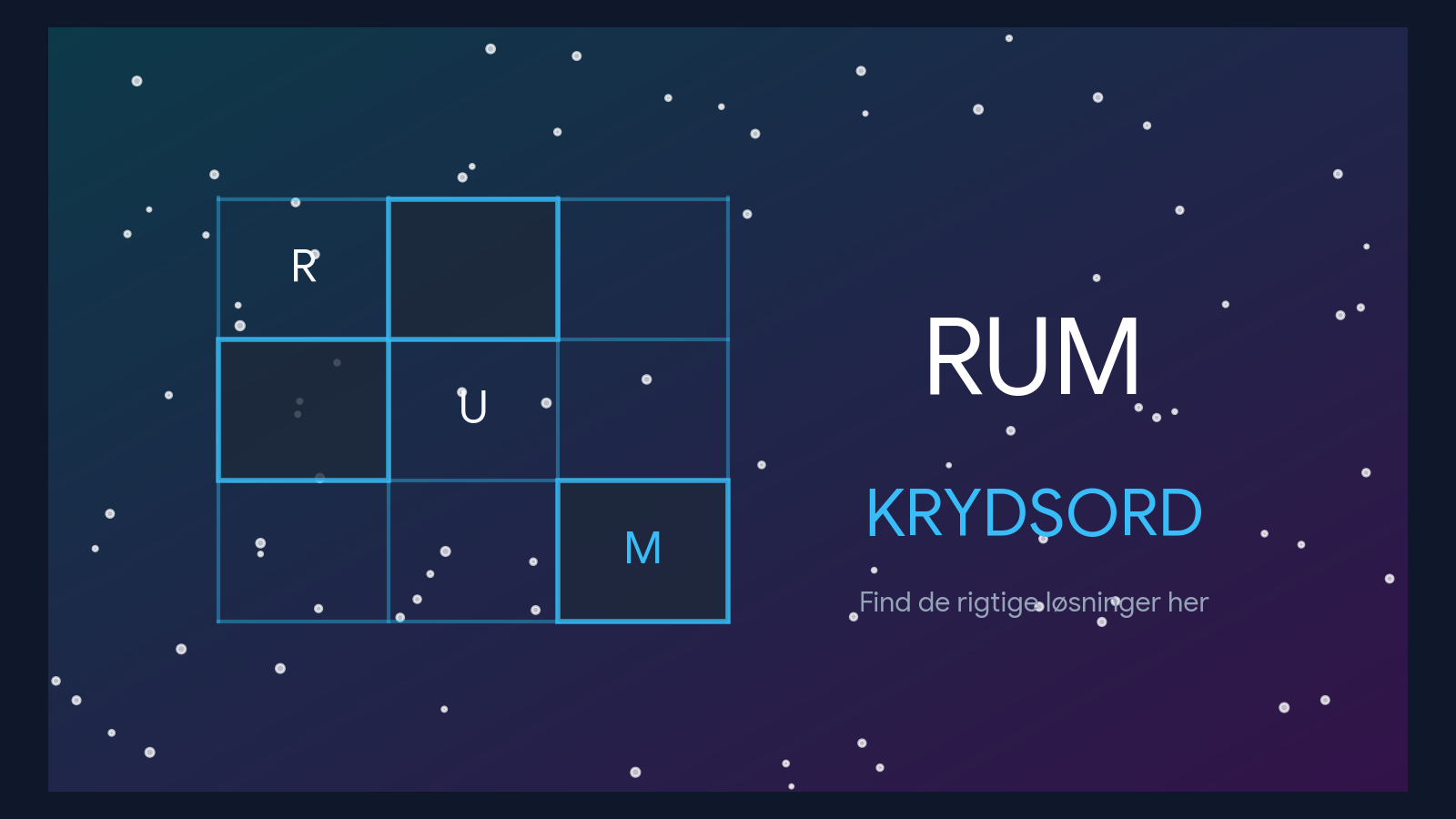 Rum Krydsord